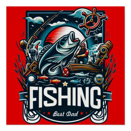 Personalisieren des Fischereiplakats Poster (Vorderseite)