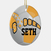 Personalisieren des Fußballball | Gold Keramikornament (Rechts)