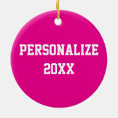 Personalisieren des Fußballball | Heiß rosa Keramikornament (Hinten)