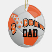 Personalisieren des Fußballball | Orange Keramik Ornament (Links)