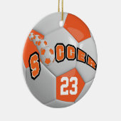 Personalisieren des Fußballball | Orange Keramikornament (Rechts)