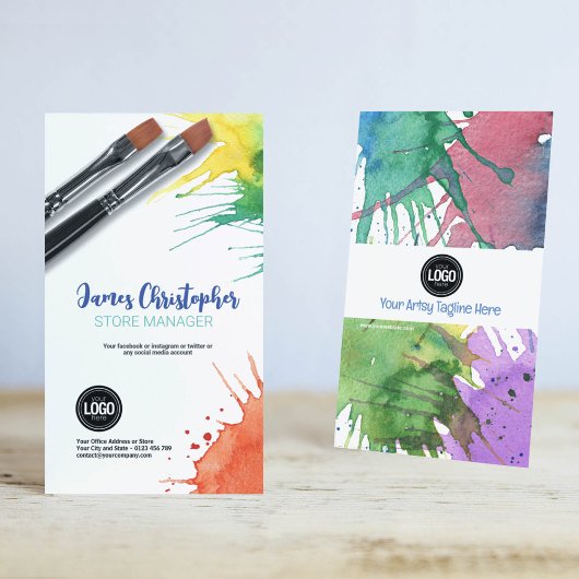 Personalisieren des Geschäfts | Art Supplier Busin Visitenkarte