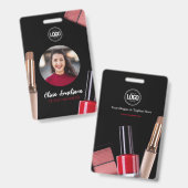 Personalisieren des Geschäfts | Moderne Makeup Com Ausweis (Vorder- & Rückseite)