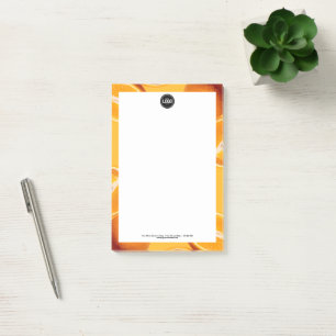 Personalisieren des Geschäfts Orange Company Post-it Klebezettel