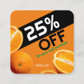 Personalisieren des Geschäfts | Orange Company Rabattkarte (Vorderseite)