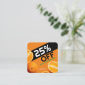 Personalisieren des Geschäfts | Orange Company Rabattkarte (Stehend Vorderseite)