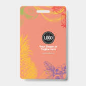 Personalisieren des Geschäfts | Tropische Früchte Ausweis (Back)