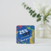 Personalisieren des Geschäfts | Tropische Früchte Rabattkarte (Stehend Vorderseite)