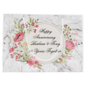 Personalisieren des glücklichen Jahrestags Große Geschenktüte (Rückseite)