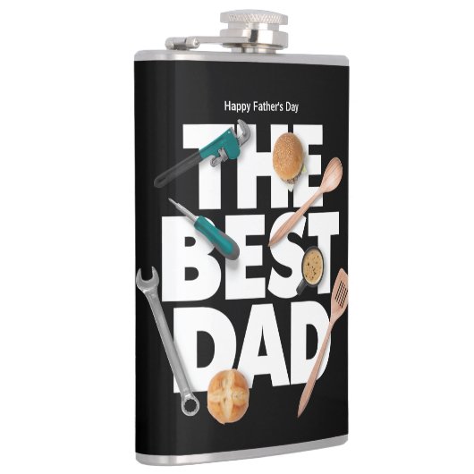 Personalisieren des glücklichen Vaters | Der beste Flachmann (Rechts)