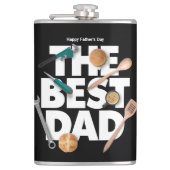 Personalisieren des glücklichen Vaters | Der beste Flachmann (Vorderseite)