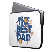 Personalisieren des glücklichen Vaters | Der beste Laptopschutzhülle (Vorderseite Links)