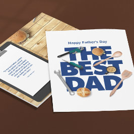 Personalisieren des glücklichen Vaters | Die beste Postkarte