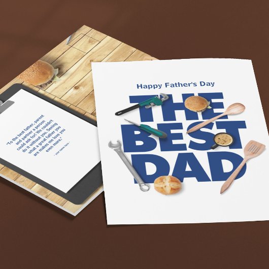 Personalisieren des glücklichen Vaters | Die beste Postkarte