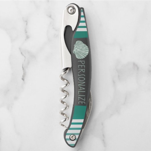 Personalisieren des grünen Seashell Kellnermesser (Vorderseite)