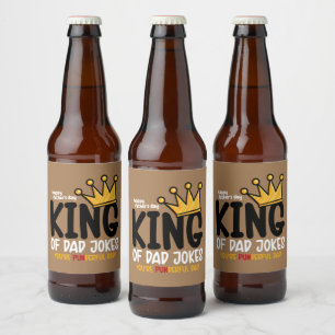 Personalisieren des King of Vater Jokes Label-Set Bierflaschenetikett