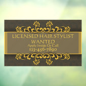 Personalisieren des lizenzierten Friseur-Gewollt S Fensteraufkleber (Blatt 3)