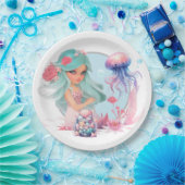 Personalisieren des Mermaid-Party Pappteller (Party)