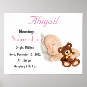 Personalisieren des Namens Abigail Poster
