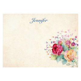 Personalisieren des Namens Bouquet von Blume Post-it Klebezettel