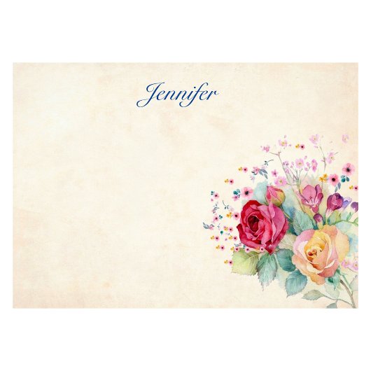 Personalisieren des Namens Bouquet von Blume Post-it Klebezettel