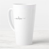 Personalisieren des Namens in schwarzem Script Milchtasse (Linke Ecke)