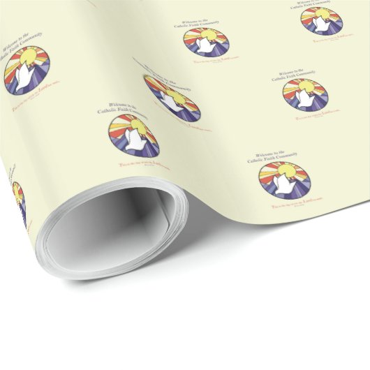 Personalisieren des Namens, RCIA-Dove-Circle auf G Geschenkpapier (Rolleneckpunkt)