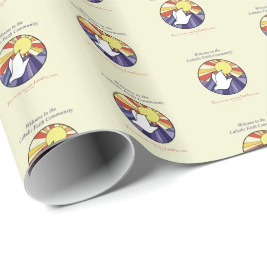 Personalisieren des Namens, RCIA-Dove-Circle auf G Geschenkpapier (Rolleneckpunkt)