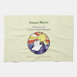 Personalisieren des Namens, RCIA-Dove-Circle auf G Geschirrtuch