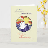 Personalisieren des Namens, RCIA-Dove-Circle auf G Karte (Gelbe Blume)