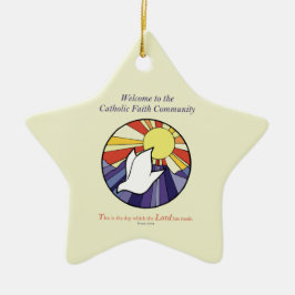 Personalisieren des Namens, RCIA-Dove-Circle auf G Keramik Ornament