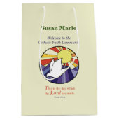 Personalisieren des Namens, RCIA-Dove-Circle auf G Mittlere Geschenktüte (Vorderseite)