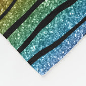 Personalisieren des Namens Regenbogen Glitzer zebr Fleecedecke (Ecke)