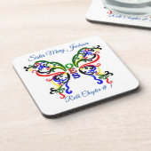 Personalisieren des Ordens von Eastern Star Getränkeuntersetzer (Linke Seite)