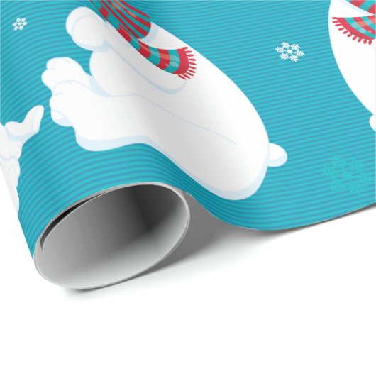 Personalisieren des Polar-Bären Geschenkpapier (Rolleneckpunkt)