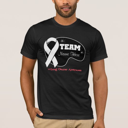 Personalisieren des Teamnamens - Lungenkrebs T-Shirt (Vorderseite)