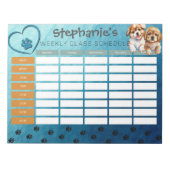 Personalisieren des wöchentlichen Tagfahrplans für Notizblock (Vorderseite)