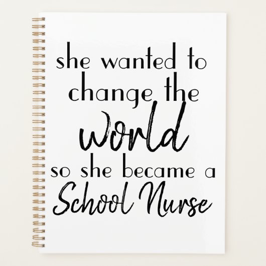 Personalisieren durch Krankenpflege; Die Welt verä Planer (Vorderseite)