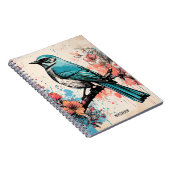 PERSONALISIEREN: Ein Blauvogel | Notebook-Journal Notizblock (Rechte Seite)