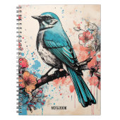 PERSONALISIEREN: Ein Blauvogel | Notebook-Journal Notizblock (Vorderseite)
