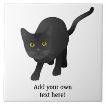 Personalisieren einer niedlichen schwarzen Katze