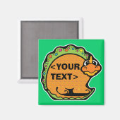 Personalisieren eines Dinosauriers,<YOUR TEXT> Magnet (Vorderseite/Rückseite)