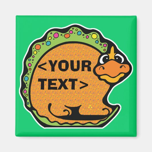 Personalisieren eines Dinosauriers,<YOUR TEXT> Magnet (Vorne)