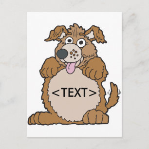 Personalisieren eines Welpen-Hundes,<TEXT> Postkarte