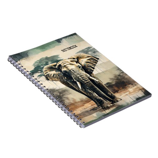 PERSONALISIEREN: Elefant | Notebook-Journal Notizblock (Rechte Seite)