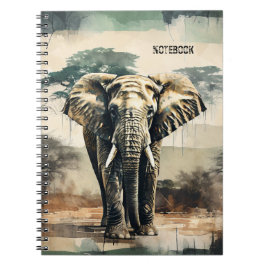 PERSONALISIEREN: Elefant | Notebook-Journal Notizblock