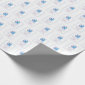 Personalisieren, Erwachsenentauchung Taube auf bla Geschenkpapier (Ecke)