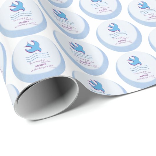 Personalisieren, Erwachsenentauchung Taube auf bla Geschenkpapier (Rolleneckpunkt)