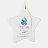 Personalisieren, Erwachsenentauchung Taube auf bla Keramik Ornament (Rechts)