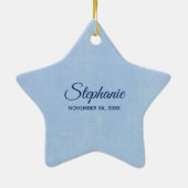 Personalisieren, Erwachsenentauchung Taube auf bla Keramik Ornament (Hinten)